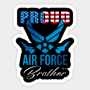 Proud Air Force Brother American Flag Sticker